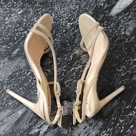 BRAND NEW BEBE STRAPPY HIGH HEEL STILETTOS RHINESTONES STRAP SANDAL - Picture 9 of 13